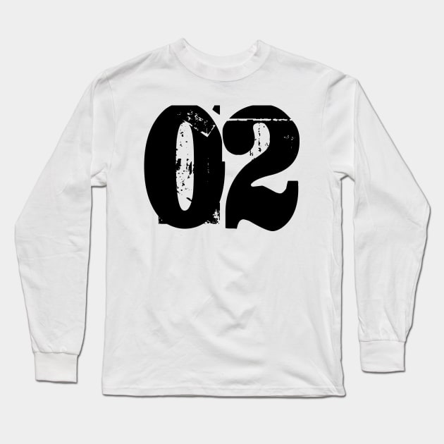 02 number Long Sleeve T-Shirt by Polli